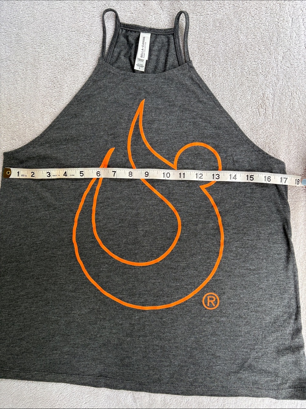 HOTWORX Dark Gray Tank with Orange Logo - Picture 4 of 6